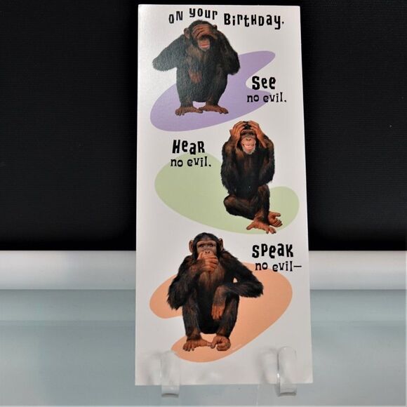 On Your Birthday See No Evil Hear No Evil - Picture 1 of 4